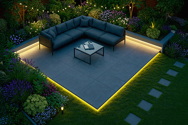 Outdoor LED strip lighting install - MarioScape North Shore